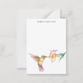 ハミパーソナライズされたドリの花 ノートカード (正面)