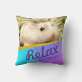 ハミビル – かわいいハムスタージオデザイン クッション (裏面)