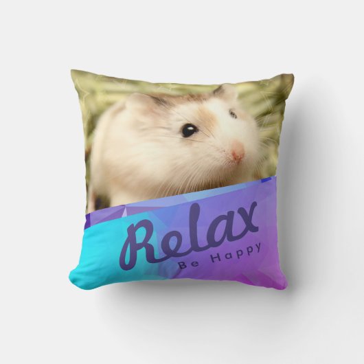 ハミビル – かわいいハムスタージオデザイン クッション (正面)