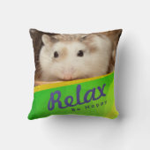 ハミビル – かわいいハムスタージオデザイン クッション (裏面)