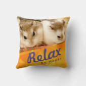 ハミビル – かわいいハムスタージオデザイン クッション (裏面)