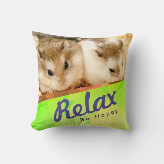 ハミビル – かわいいハムスタージオデザイン クッション (正面)