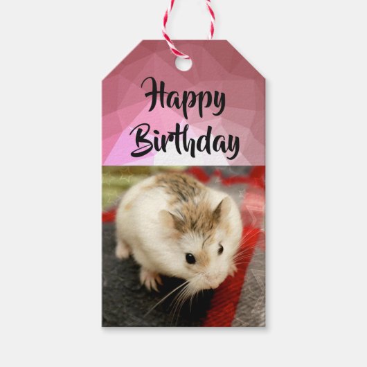 ハミビル – かわいいハムスター ギフトタグ (正面)
