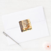 ハミビル – かわいいハムスター スクエアシール (封筒)