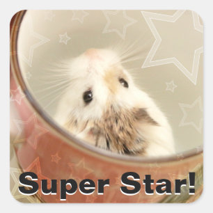 ハミビル – かわいいハムスター スクエアシール