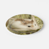 ハミビル – かわいいハムスター ペーパープレート (アングル)