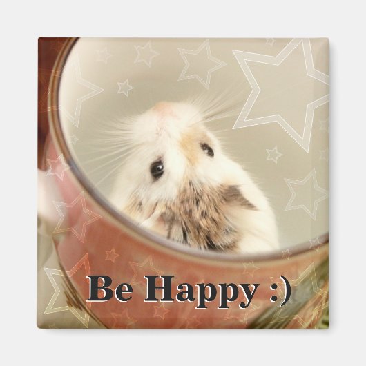 ハミビル – かわいいハムスター マグネット (正面)