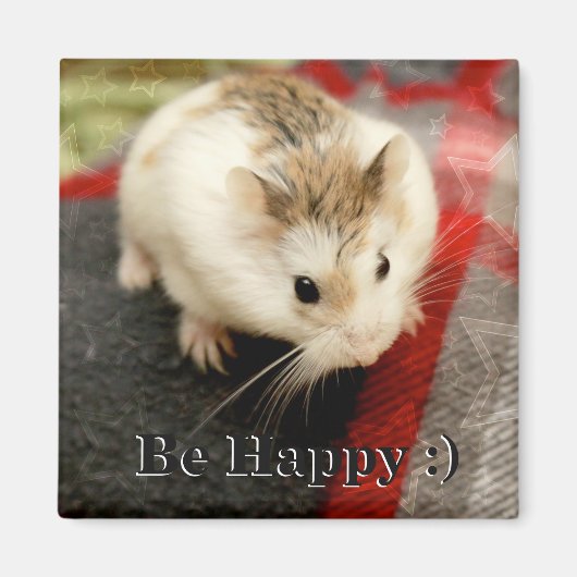 ハミビル – かわいいハムスター マグネット (正面)