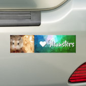 ハミビル – I Love Hamster バンパーステッカー (車上)