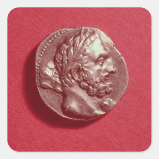 ハミルカー・バルカの頭を持つプニックコイン スクエアシール (正面)