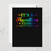 ハミルトンあるある、あなたにはわからない ポストカード (正面/裏面)
