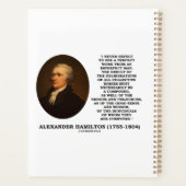 ハミルトンは完璧な仕事を期待しない不完全な人 プランナー手帳 (裏面)