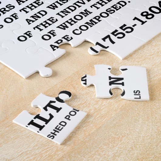 ハミルトンは決して完全な仕事の不完全な人を期待しません ジグソーパズル (側面)