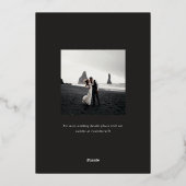 ハミルトンエレガントゴールドフォイル結婚グリーナリー 箔招待状 (裏面)