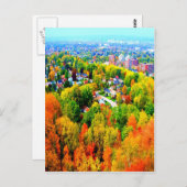 ハミルトンオンタリオ秋のエスパメントツリー ポストカード (正面/裏面)