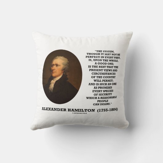 ハミルトンシステムよい1つの引用文完全がないため クッション (裏面)