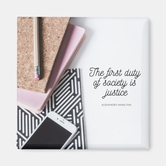 ハミルトンジャスティスデューティソサエティ感動的引用文 マグネット (正面)