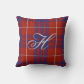 ハミルトンタータンチェックのモノグラムの枕 クッション (裏面)