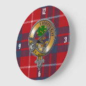 ハミルトンタータンチェック&バッジ ラージ壁時計 (傾斜)
