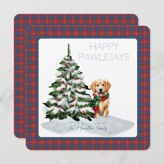 ハミルトンドレスエンシェントタータンチェックハッピーパウィーデイズドッグ (正面/裏面)