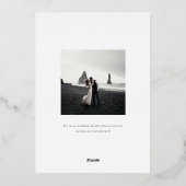 ハミルトンバラゴールドフォイルグリーナリー結婚ズ 箔招待状 (裏面)