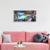 ハミルトンプール – オースティンテキサス州 キャンバスプリント (インサイチュ (リビング))