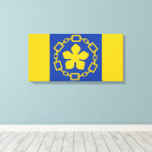 ハミルトン国旗（オンタリオ州，カナダ） キャンバスプリント (インサイチュ (ウッドフロア))