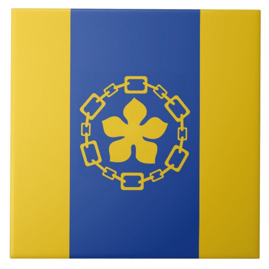 ハミルトン国旗（オンタリオ州，カナダ） タイル (正面)