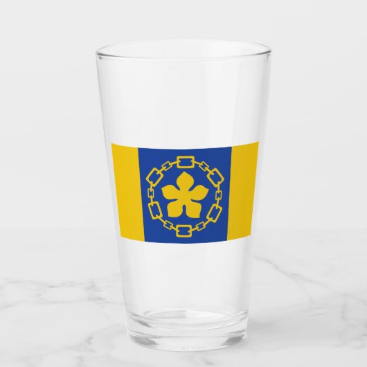 ハミルトン国旗（オンタリオ州，カナダ） タンブラーグラス (正面)