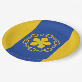 ハミルトン国旗（オンタリオ州，カナダ） ペーパープレート (アングル)