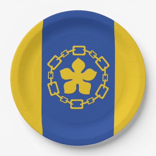 ハミルトン国旗（オンタリオ州，カナダ） ペーパープレート (正面)