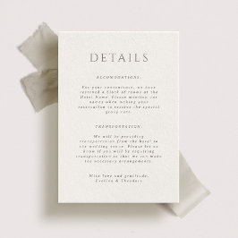 ハミルトン結婚ポートト詳細カード 招待状