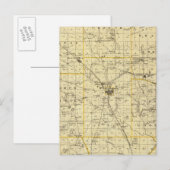 ハミルトン郡の地図 ポストカード (正面/裏面)