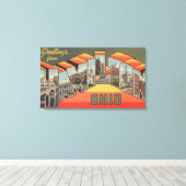 ハミルトン，オハイオ州 – ラージレターのシーン2 キャンバスプリント (インサイチュ (ウッドフロア))