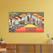 ハミルトン，オハイオ州 – ラージレターのシーン2 キャンバスプリント (インサイチュ (リビング))