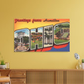 ハミルトン，オハイオ – ラージレターのシーン キャンバスプリント (インサイチュ (リビング))