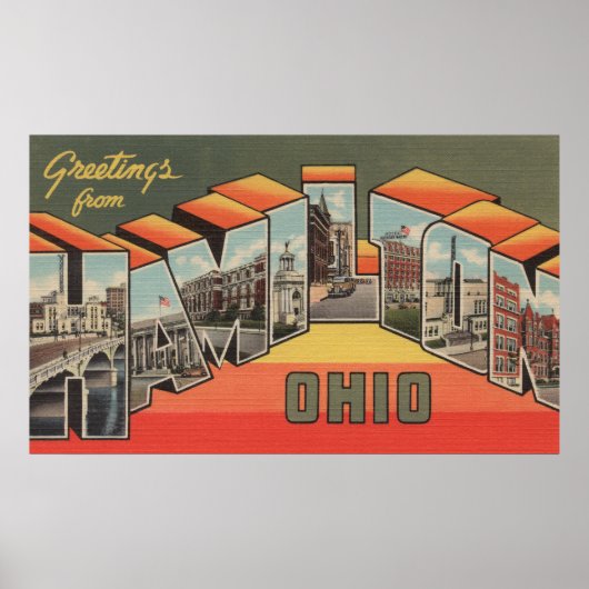 ハミルトン，オハイオ – ラージレターのシーン ポスター (正面)