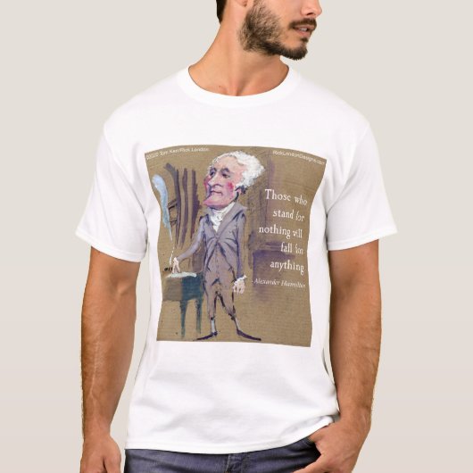 ハミルトン　何かに転落する (アートワーク) Tシャツ (正面)