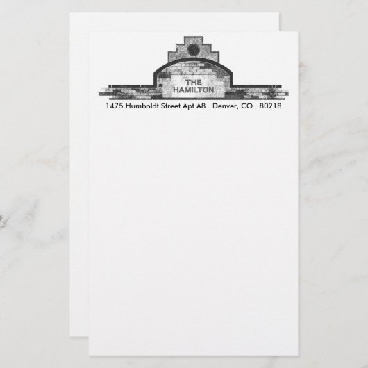 ハミルトン 便箋 (正面/裏面)