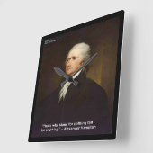 ハミルトン「秋・フォー・オニー」引用文壁時計 スクエア壁時計 (傾斜)