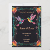 ハミンエレガントグバードとフローラ結婚式招待状 シーズンカード (正面)