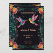 ハミンエレガントグバードとフローラ結婚式招待状 シーズンカード (正面/裏面)