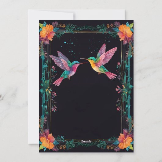 ハミンエレガントグバードとフローラ結婚式招待状 シーズンカード (裏面)