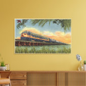 ハミングするバードレールトレイン キャンバスプリント (インサイチュ (リビング))