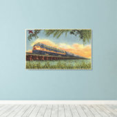 ハミングするバードレールトレイン キャンバスプリント (インサイチュ (ウッドフロア))