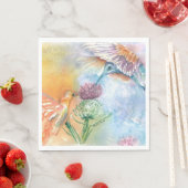 ハミングカラフル鳥パーティー スタンダードランチョンナプキン (インサイチュ)