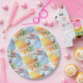 ハミングカラフル鳥パーティー ペーパープレート (パーティー)