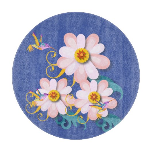 ハミングカラフル鳥 カッティングボード (正面)