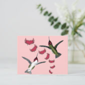 ハミンググランジ鳥のハートと翼 ポストカード (スタンド正面)