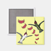 ハミンググランジ鳥のハートと翼 マグネット (正面/裏面)